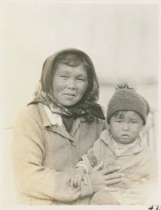 Image: Eskimo [Inuit] mother and child [Persita Kajen and Joel Atasatata]